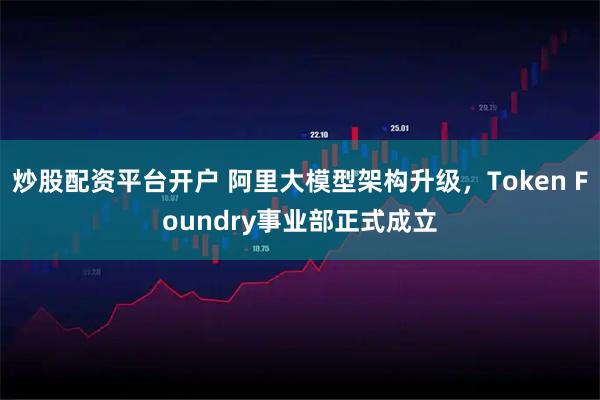 炒股配资平台开户 阿里大模型架构升级，Token Foundry事业部正式成立